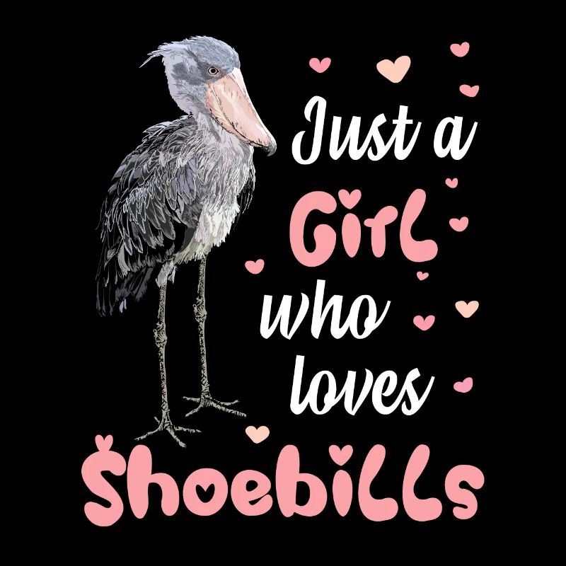 Süßes Schuhschnabel Liebe Storch Vogel Mädchen