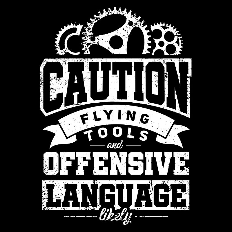 Caution Flying Tool Aircraft Mechanic Diesel Mecha