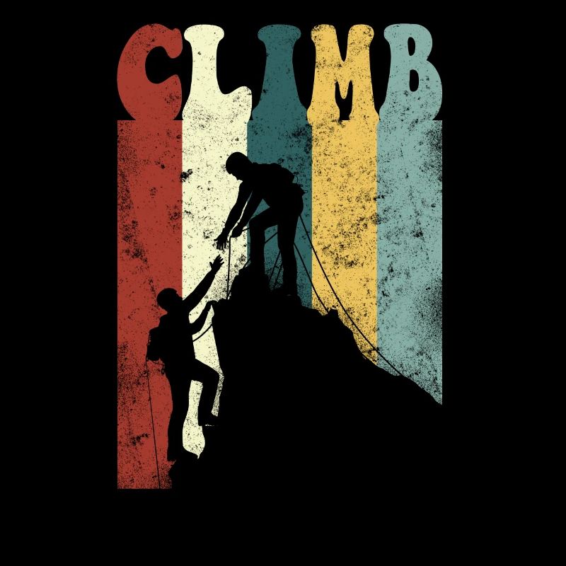 Rock Climbing Climber Climb Retro
