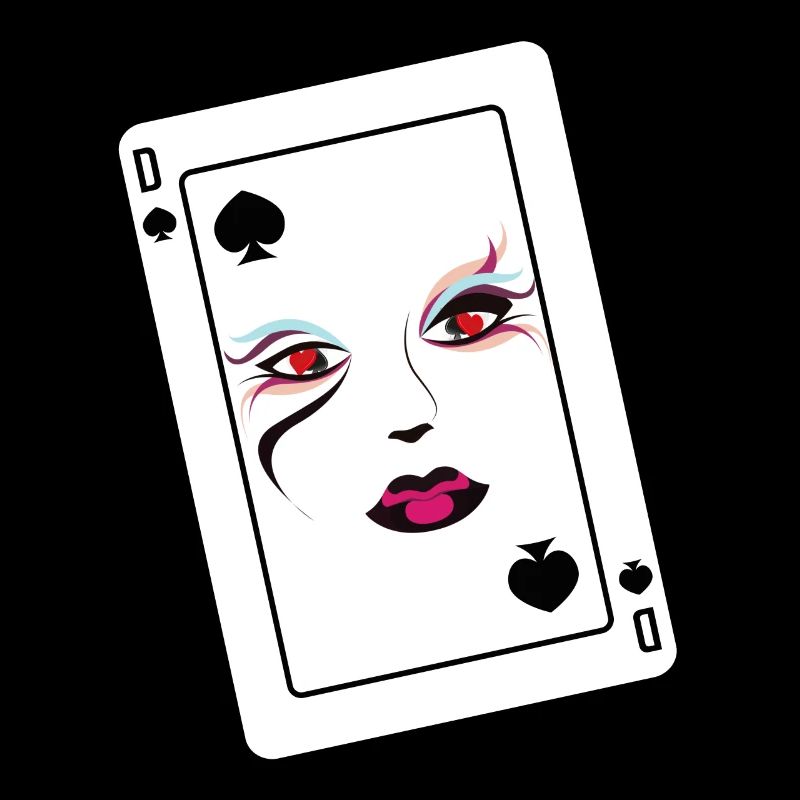 Poker Pik Dame Player Design