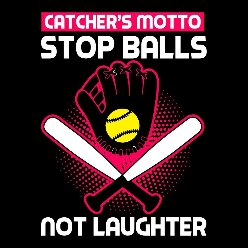 Catcher Softball Lover Bat Ball