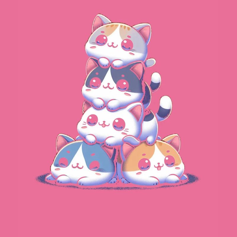 Stack of Kitty Cats Stack Kawaii Meowtain Anime