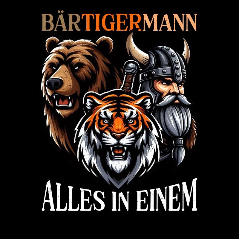 BÄRTIGERMANN Wikinger Bart Mann Tiger Lustige