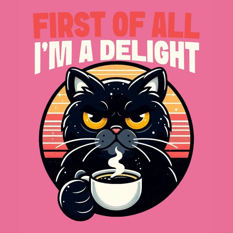 At first I'm a delight a disgruntled cat