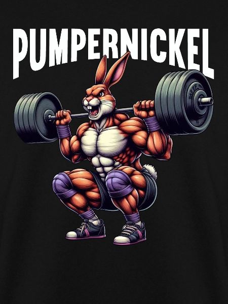 Pumpernickel-Kaninchen Fitnesstrainer Bodybuilder