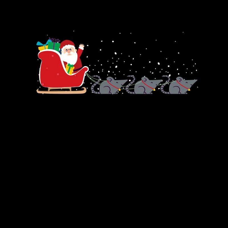 Maus Weihnachtsmann Weihnachtsschlitten - Funny