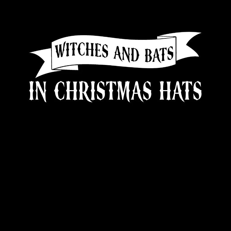 Sorcières et chauves-souris en chapeaux de Noël - Goth