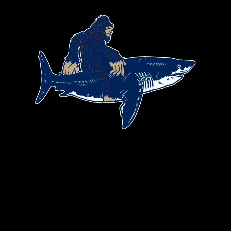 Bigfoot monte un mégalodon - Requin mégalodon