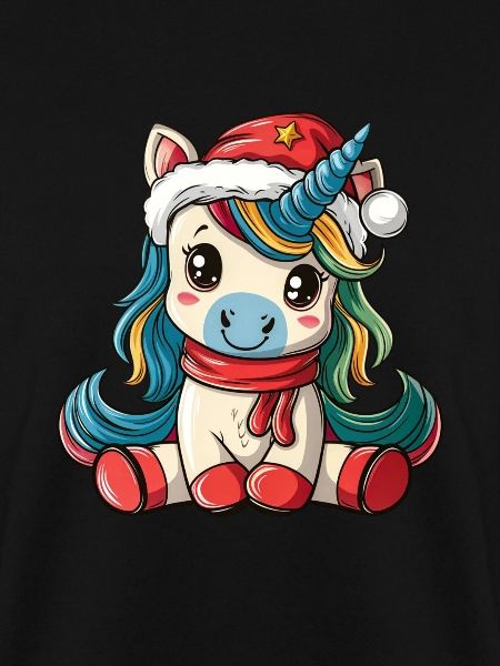 Einhorn-Weihnachts-Kawaii