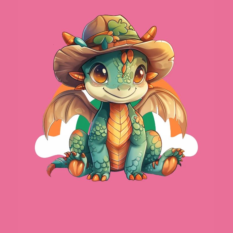 Drache St. Patricks Day Irischer Regenbogen