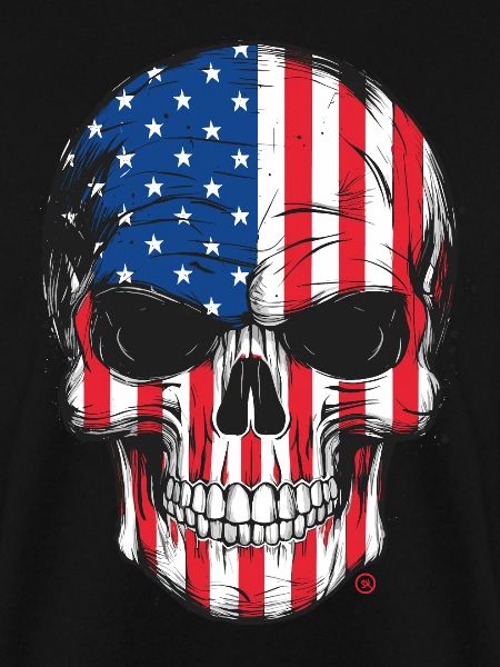 Skull - US Flagge