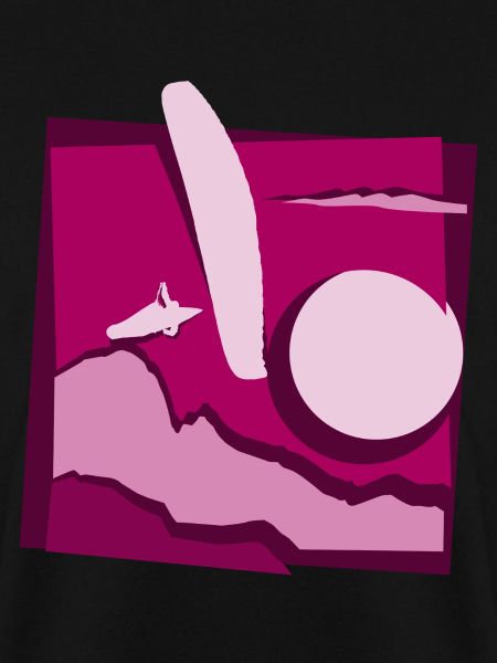 Paragleiter Papierschnitt Gleitschirm pink