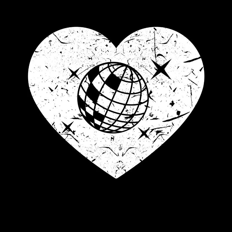 Disco ball disco dance love heart