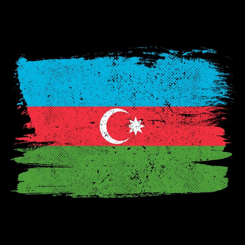 Azerbaïdjan Bandiera drapeau de l’Azerbaïdjan paix Vintage
