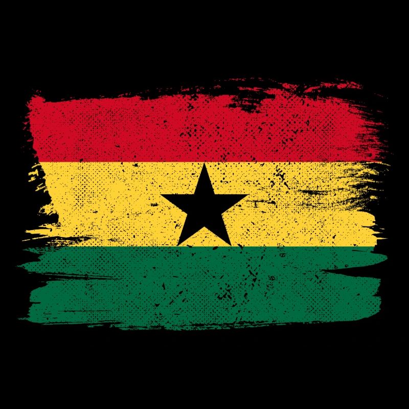 Drapeau du Ghana Drapeau Paix Vintage