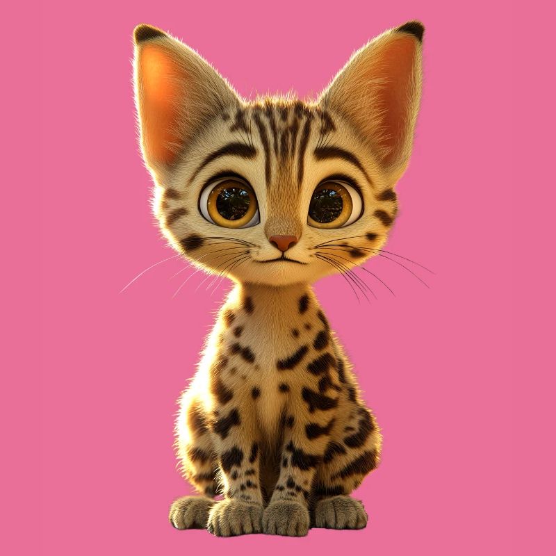 Savannah Chat Chat Maman Mignon Serval Léopard Chats