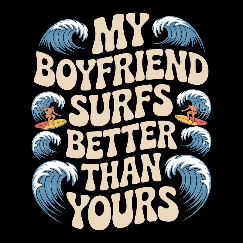 Surfez mon petit ami surfe mieux que le vôtre surfeur