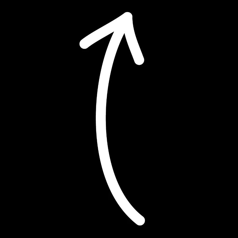 An arrow up