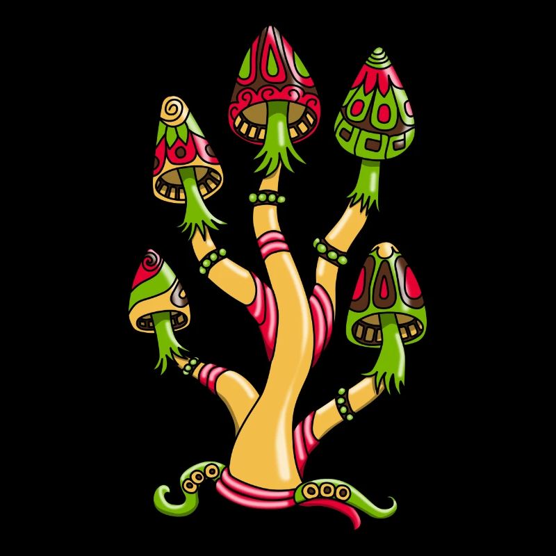 Magic Mushroom Psychedelic Trippy Nature Mushrooms LSD