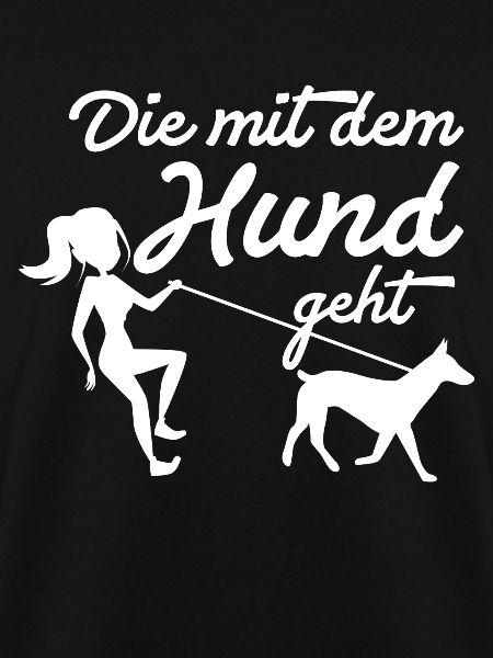 The dog goes