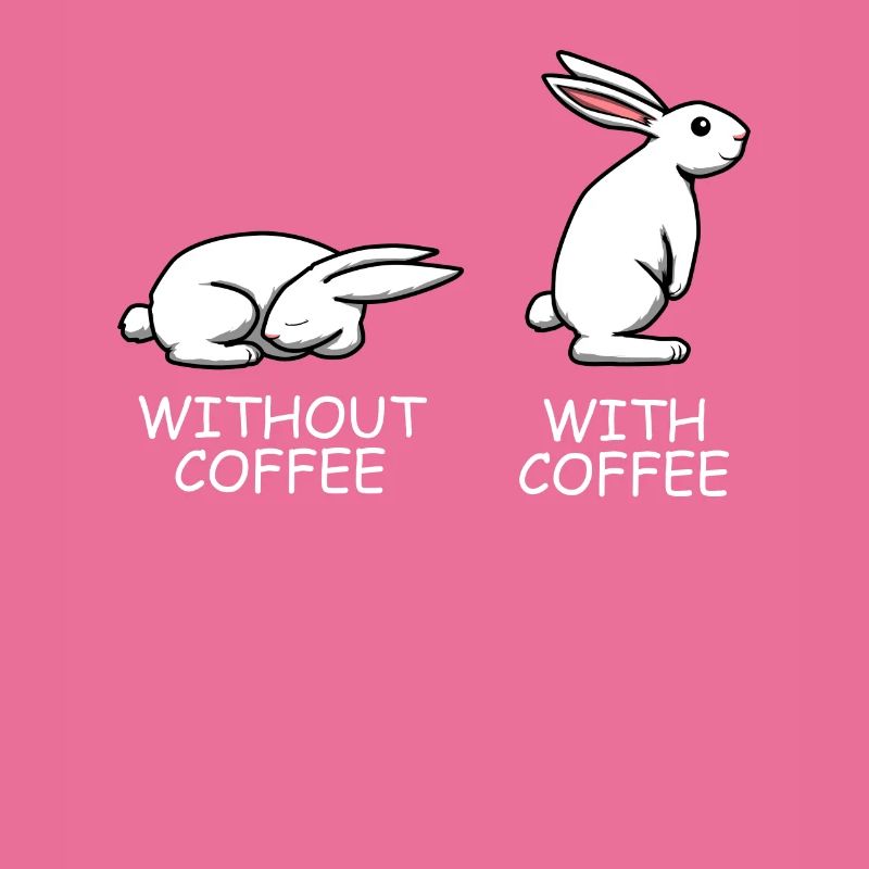 Coffee Coffee Drinker Rabbit Rabbit Lazy Tired