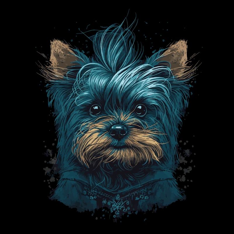 Punky Yorkshire Terrier
