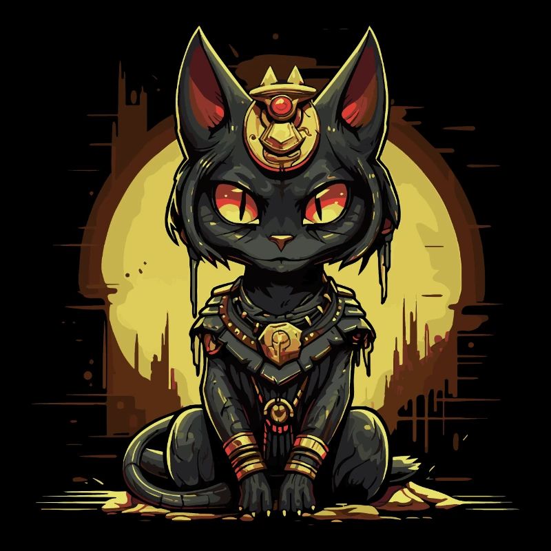Pharao Tempel Katze