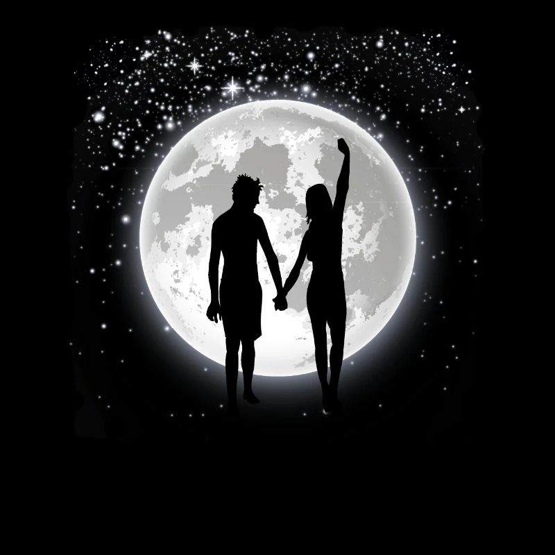 Mond Sterne Paar romantisch Valentinstag Geschenk