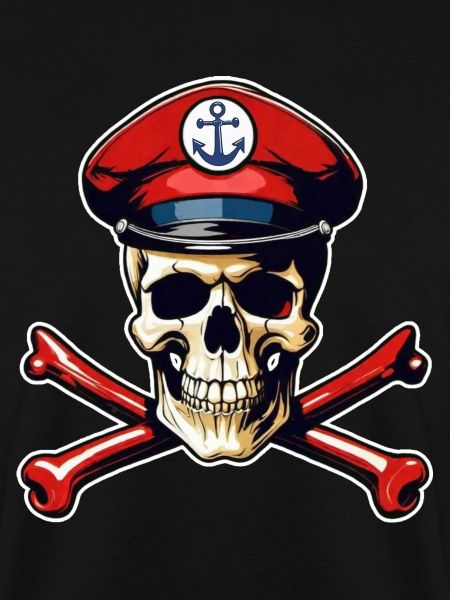 Skull with Captain's Cap