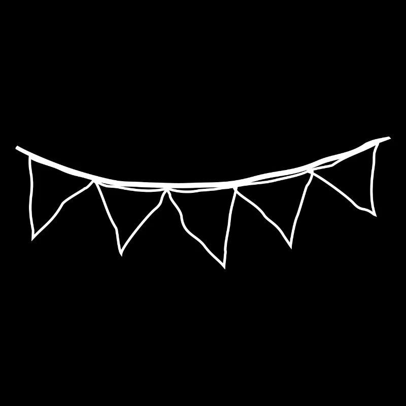 Wimpel Girlande _outline_white