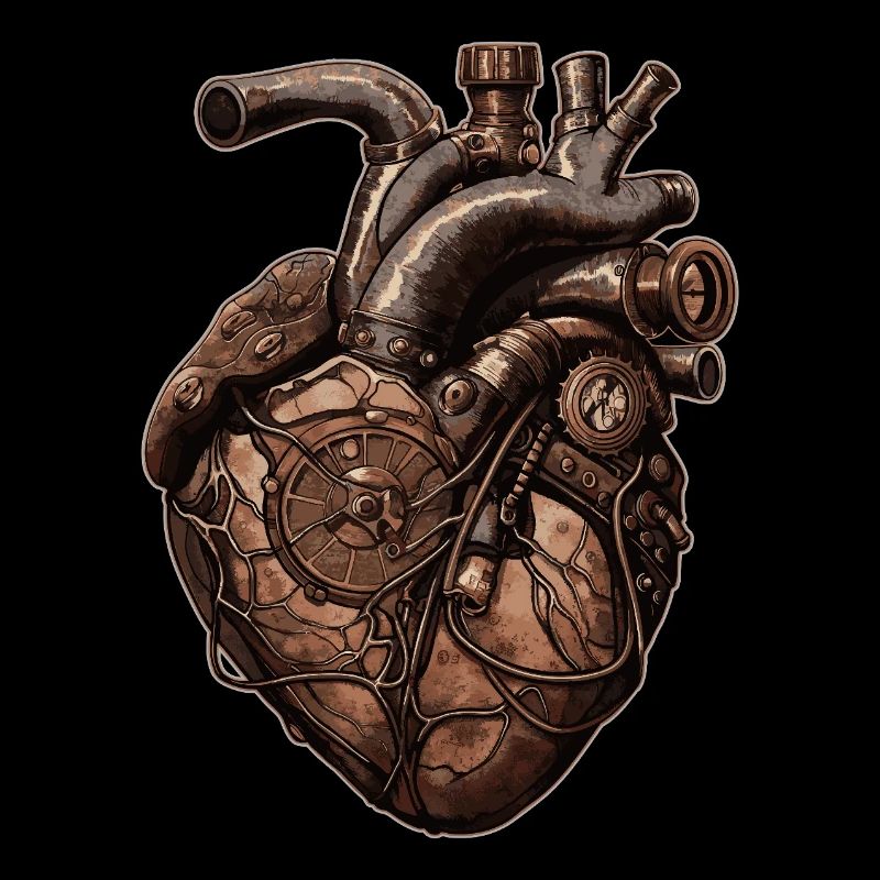 Steampunk Herz Biomechanik