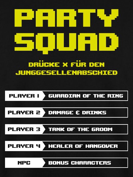 Gaming Party Squad Junggesellenabschied