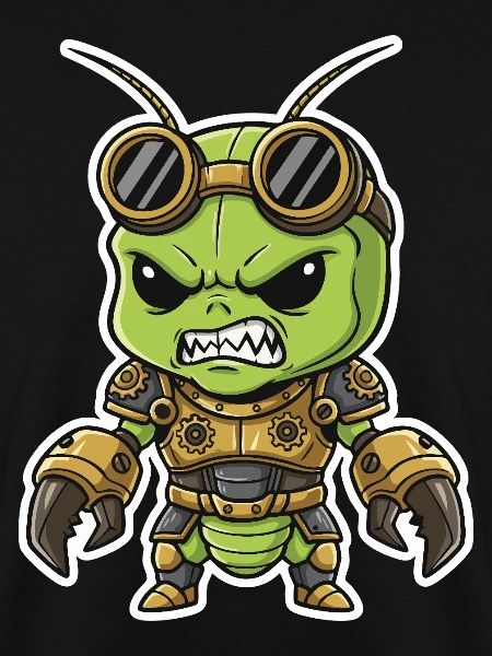 Alien Steampunk Krieger Rüstungsmessing