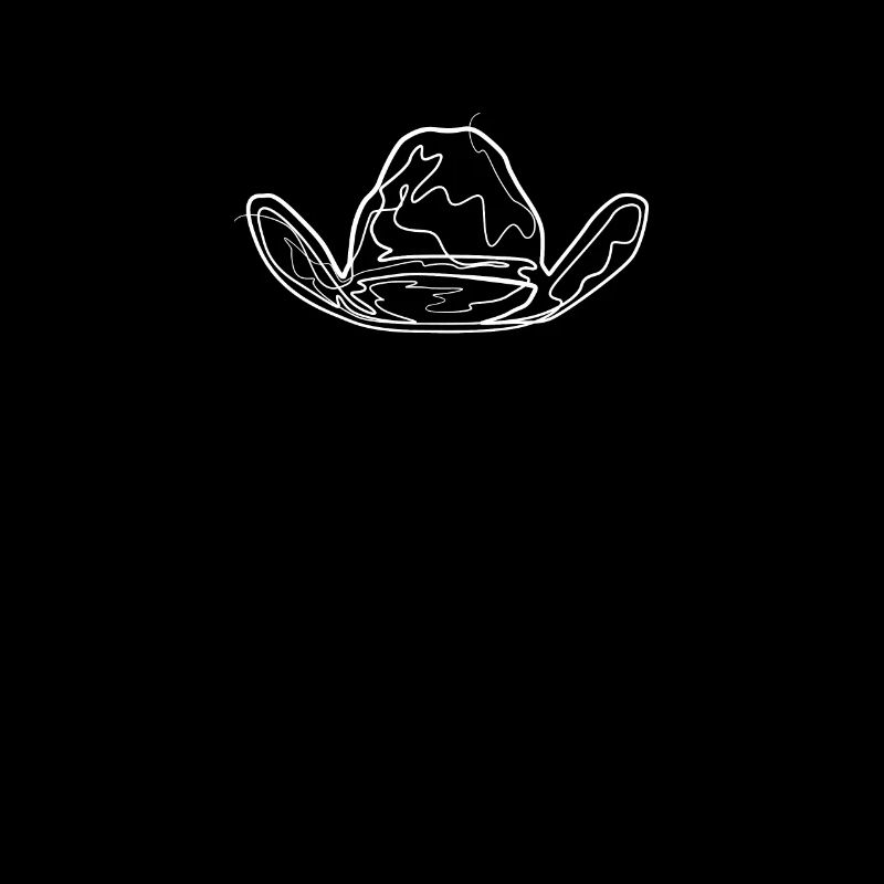 Cowboyhut - one line drawing