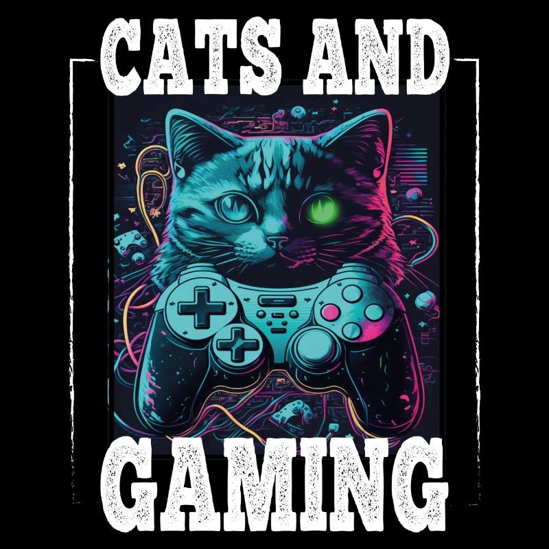 Cats and Gaming Cat Kitten Controller Gaming