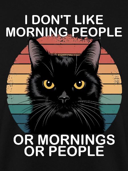 Lustige Schwarze Katze