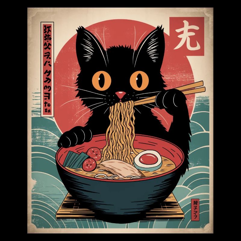 Kawaii Katze Ramen Nudeln Anime Katze
