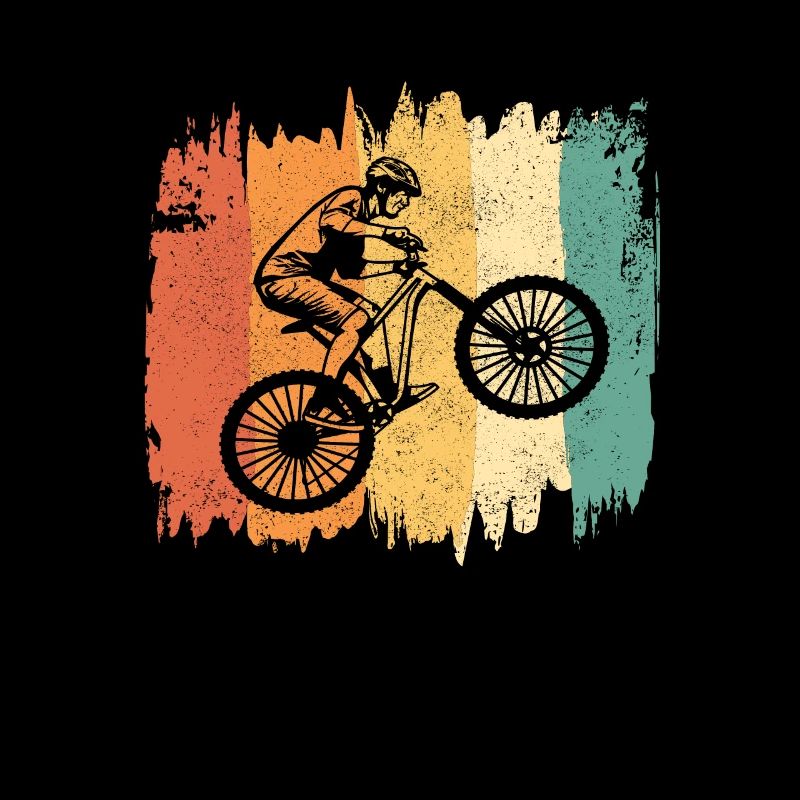 Radfahrer Mountainbike - Retro Style