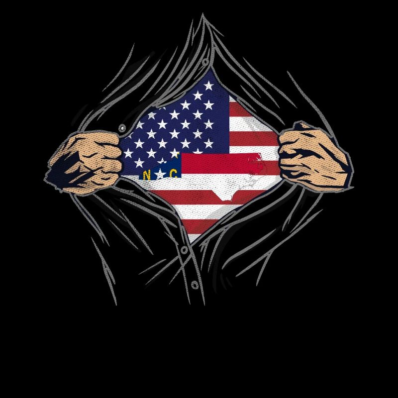 Rip Reveal America Drapeau de l’État De Caroline du Nord