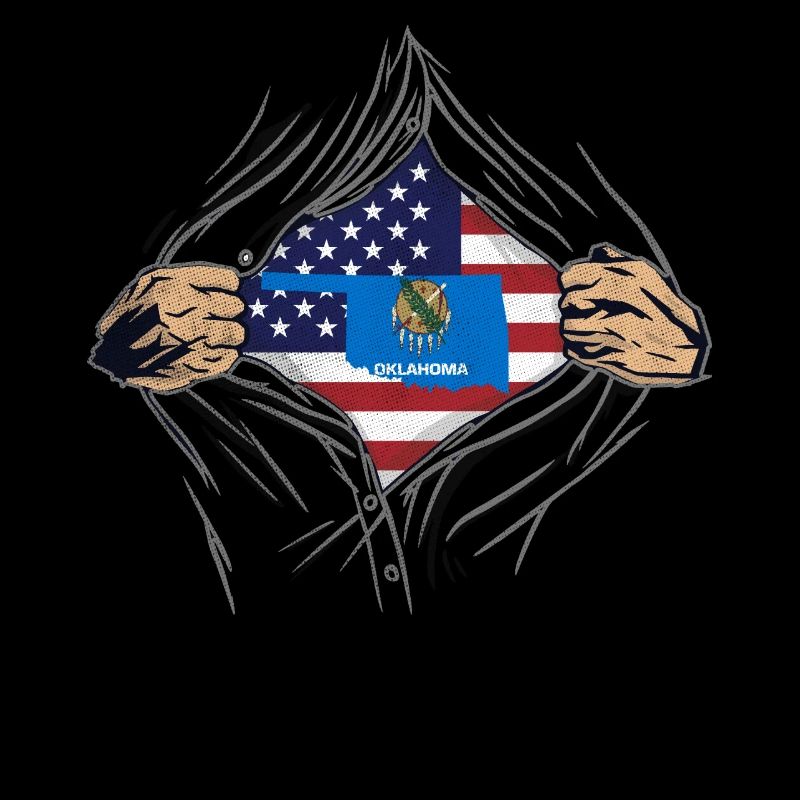 Rip Reveal America Drapeau de l’État de l’Oklahoma