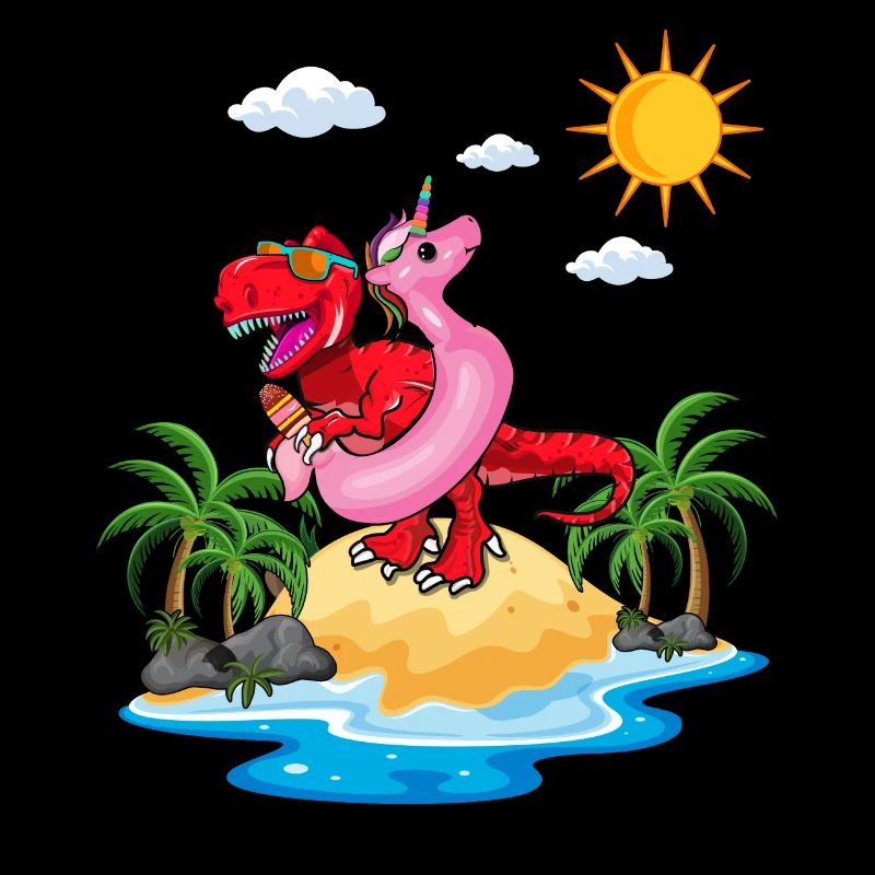 Beach 2022 Tropical Dinosaur In Beach Summer
