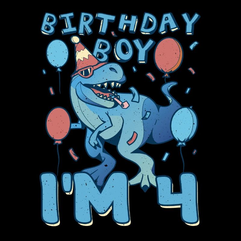 Boy Age 4 Year Old Cute Birth Born Roar Dinosaur