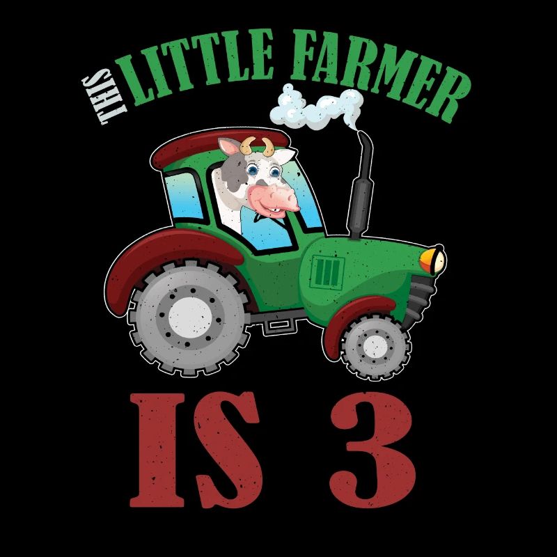 Birth Born Age 3 Years Old Farmer Cow Tractor