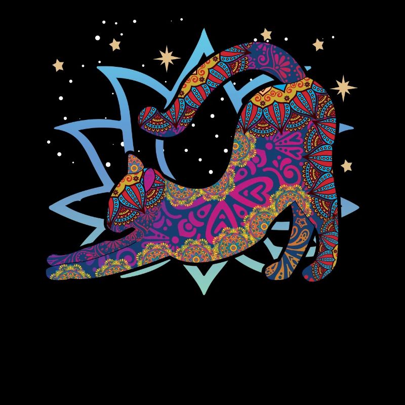 Namaste Animal Meditation Mandala Chat Yoga