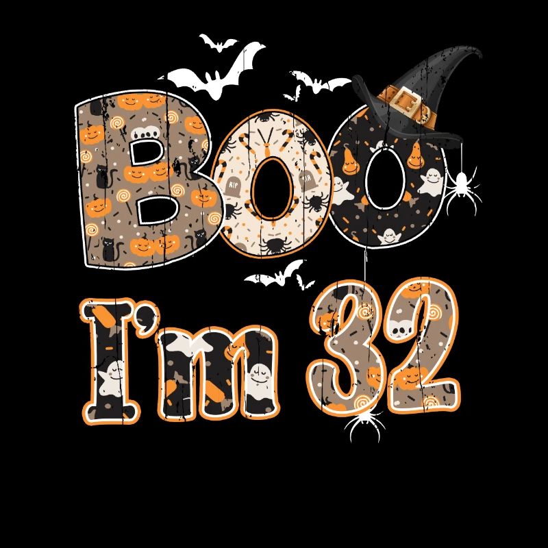 Halloween Pattern Ghost Creatures Naissance Age 32