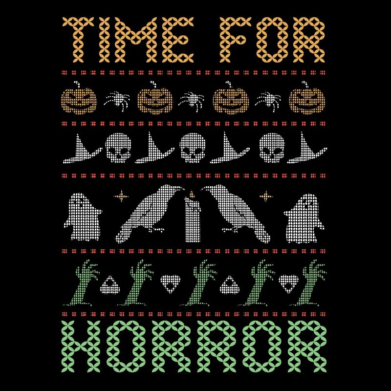 Stitch Pattern Horror Creatures Halloween