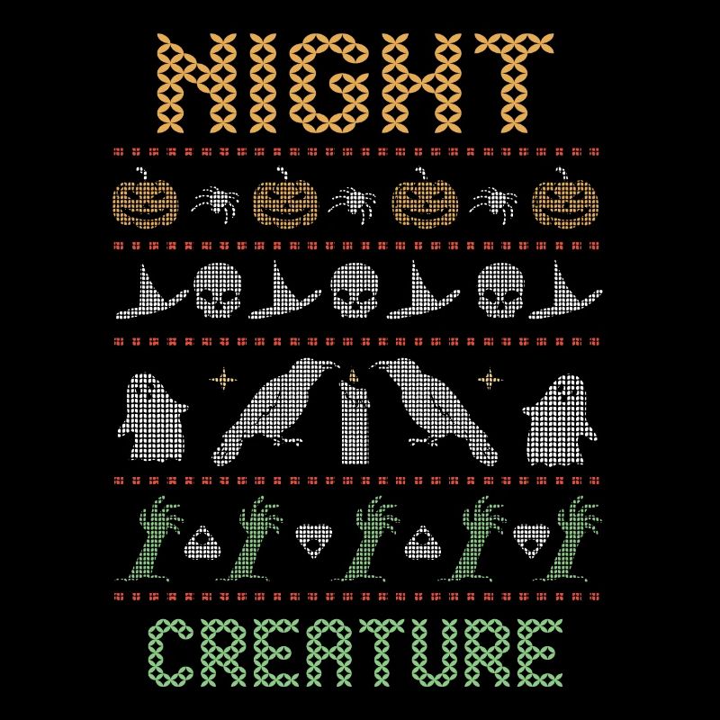 Stitch Pattern Horror Night Creatures Halloween