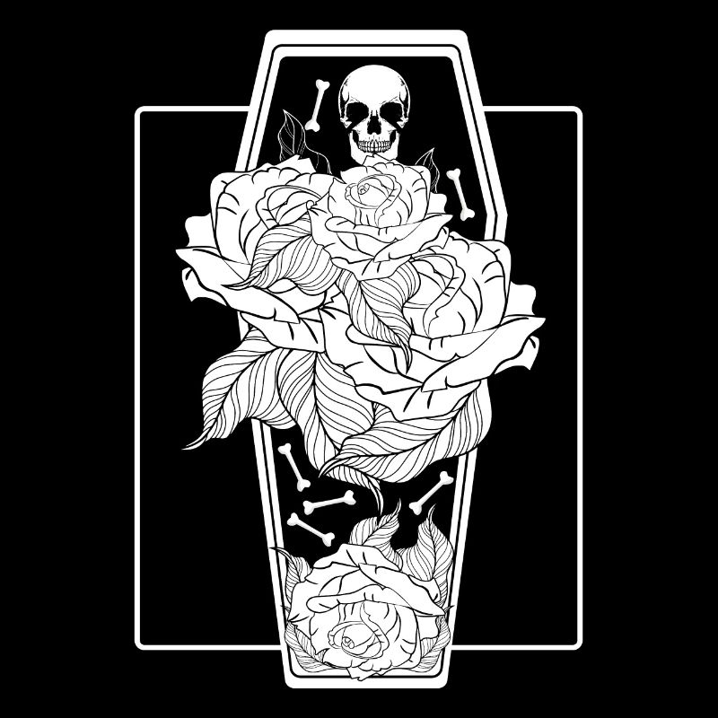 Floral Skeleton Occult Gothic Halloween