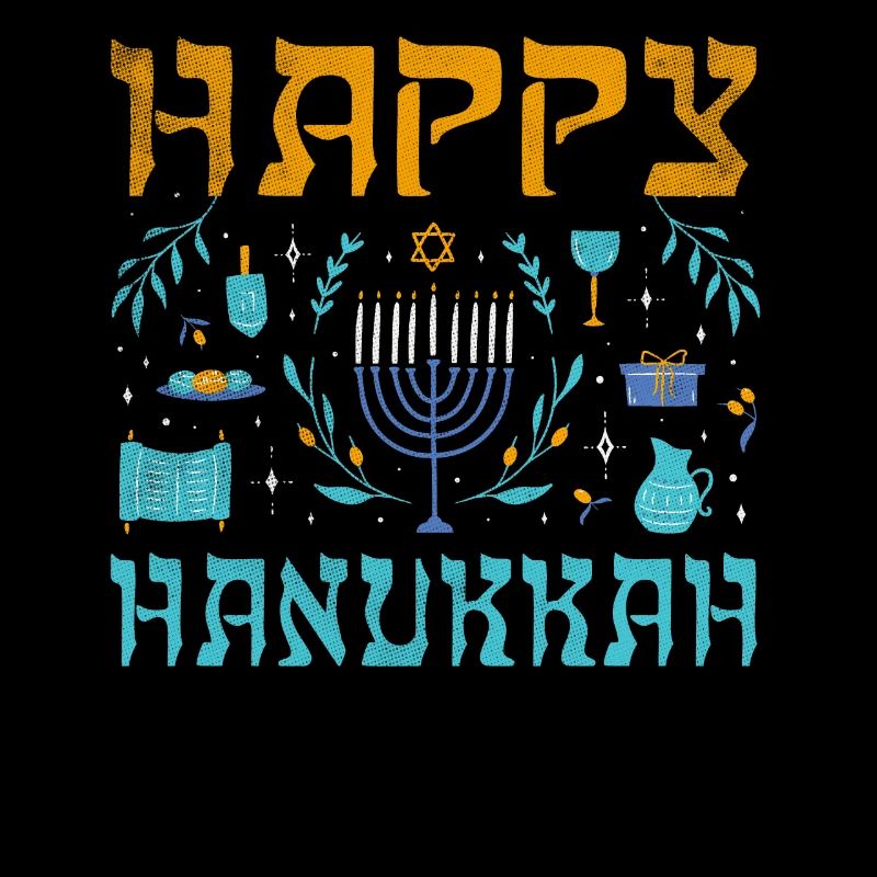 Noël juif Joyeux Hanoukka Modèle