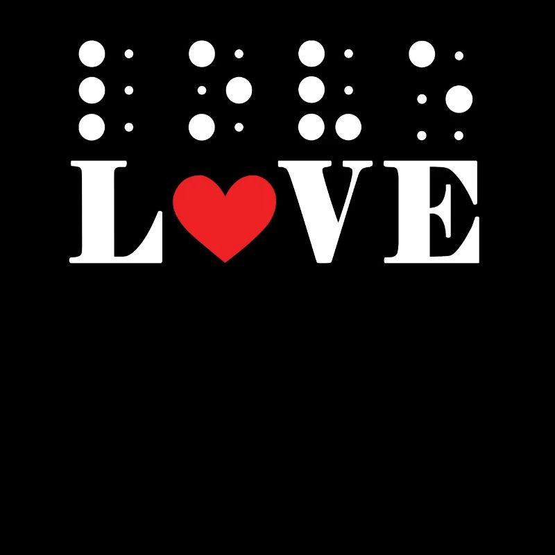 Liebe Braille Alphabet Braille Sprache Herz